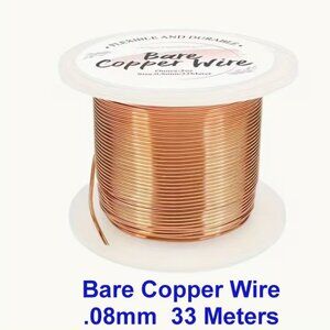 Bare Copper Wire, Diameter 0.8mm  20 Gauge 33 Meters